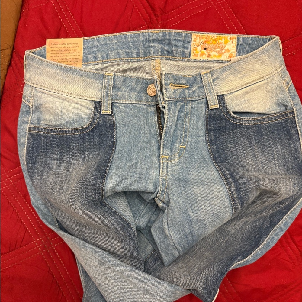 Siwy Contrast Blue Straight Leg Jeans